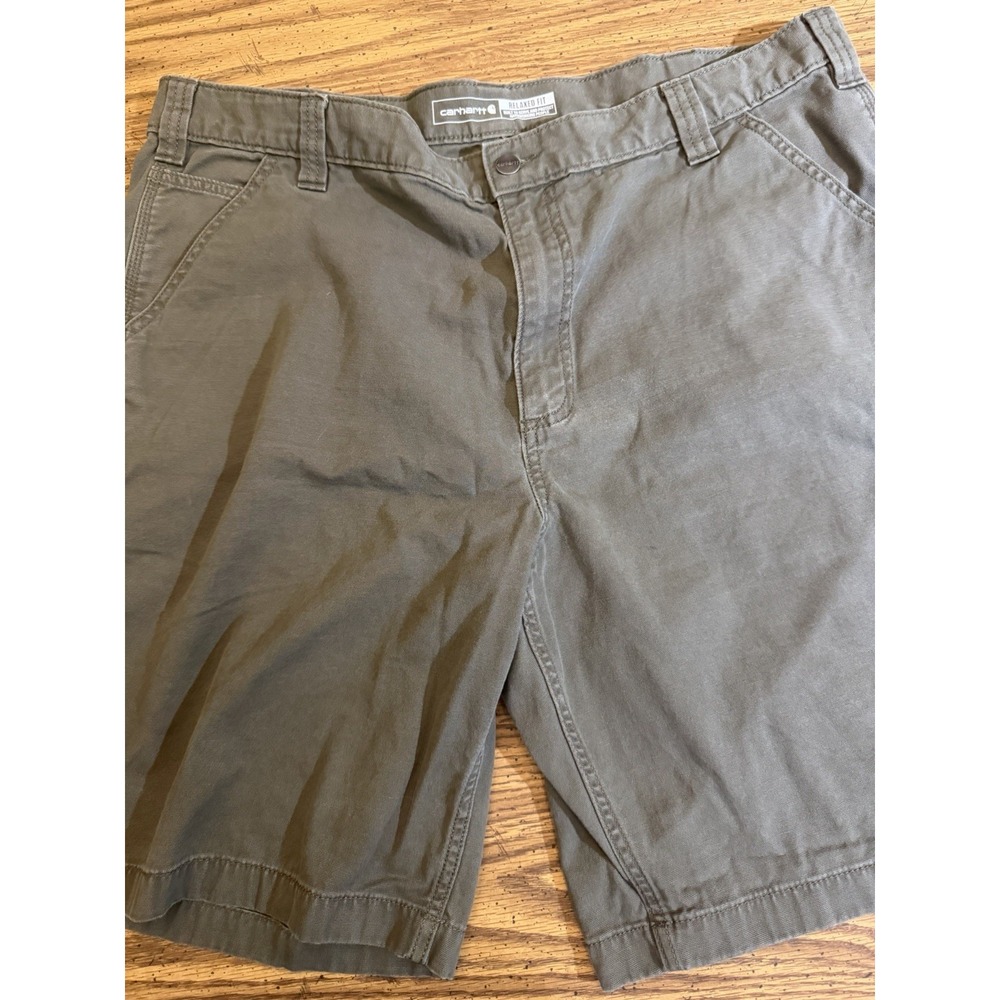 Carhartt Relaxed Fit Canvas Work Shorts Charcoal Grey Utility Mens 40